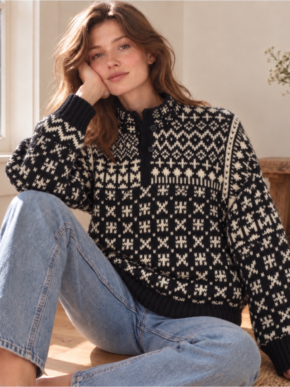L.L. BeanVintage Wool Mark Fair Isle Sweater XL